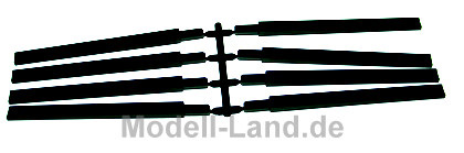 8 x Schwarze Rungen f�r Flachwagen LGB