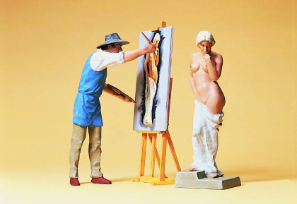 Kunstmaler und Modell Preiser 45095