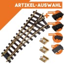 Weiche rechts Messing Radius 90 cm mit Verbinder