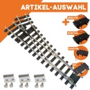 Weiche rechts R3 vernickelt R 120 cm mit Verbindern