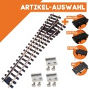 Weiche rechts R5 vernickelt R 210 cm mit Verbindern