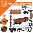 Niederbordwagen braun als Spur-G Bausatz