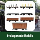 Hochbordwagen grau mit Doppelspeichen-Metallräder als Spur-G Bausatz ML-Train 88921550 _auswahl6