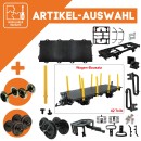 Rungenwagen schwarz/gelb als Spur-G Bausatz