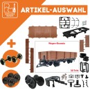 Niederbordwagen gerade braun als Spur-G Bausatz