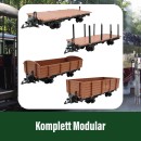 Rungenwagen mit Seitenwänden schwarz/grau als Spur-G Bausatz ML-Train 88919600_auswahl7