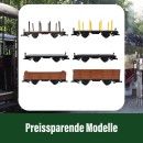 Rungenwagen mit Seitenwänden schwarz/grau als Spur-G Bausatz ML-Train 88919600_auswahl8