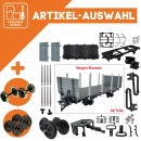Rungenwagen mit Seitenwänden schwarz/grau als Spur-G Bausatz