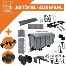 Gedeckter Güterwagen grau als Spur-G Bausatz