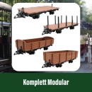 Drehschemelwagen Set schwarz mit Doppelspeichen-Metallrädern als Spur-G Bausatz ML-Train 88921640_auswahl5