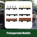 Drehschemelwagen Set schwarz mit Doppelspeichen-Metallrädern als Spur-G Bausatz ML-Train 88921640_auswahl6