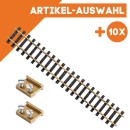 Gleis gerade 60 cm Messing mit Verbinder ML-Train