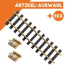 Gleis gerade 30 cm Messing mit Verbinder ML-Train