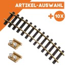 Gleis gebogen Radius 90 cm Messing mit Verbinder ML-Train