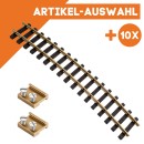 Gleis gebogen Radius 120 cm R3 Messing mit Verbinder ML-Train