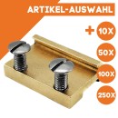 Schienenverbinder 19 mm Messing mit Edelstahlschraube ML-Train