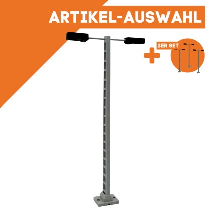 BG2-Industrielampe Gittermast 2-armig für Spur-G ML-Train