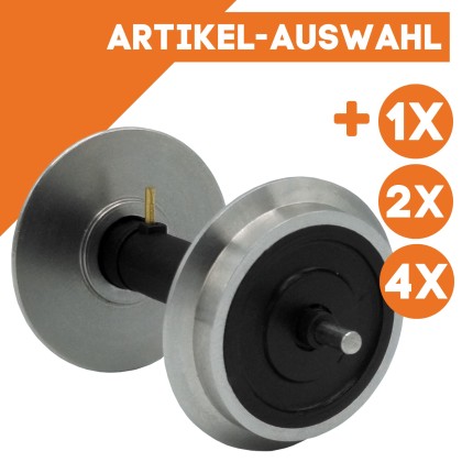 Radsatz kugelgelagert stromführend aus Edelstahl Spur-G ML-Train