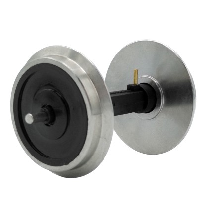 Radsatz für Piko 35 mm kugelgelagert stromführend Edelstahl ML-Train