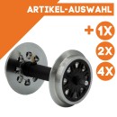 V-Speichen Radsatz kugelgelagert stromführend aus Edelstahl Spur-G ML-Train