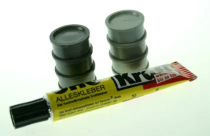 2 Fässer mit Kleber Draisine Strecke LGB 20010-E109