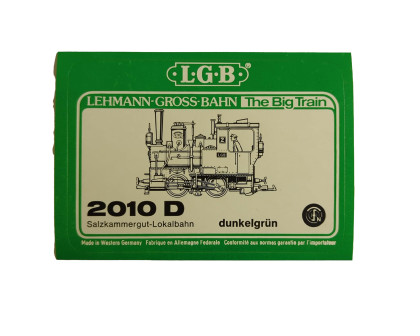 Aufkleber Dampflok Stainz Nr. 2 LGB 2010 D