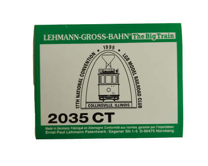 Aufkleber Elektrolok Straßenbahn LGB 2035 CT