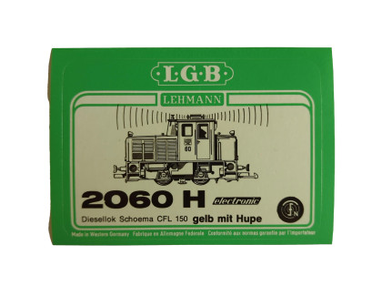 Aufkleber Diesellok Schöma CFL 150 LGB 2060 H