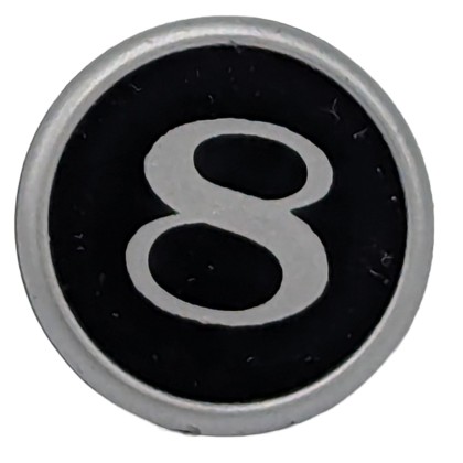 Nummernplatte Nr. 8 US Dampflok Mogul 2319S LGB 23191-E043