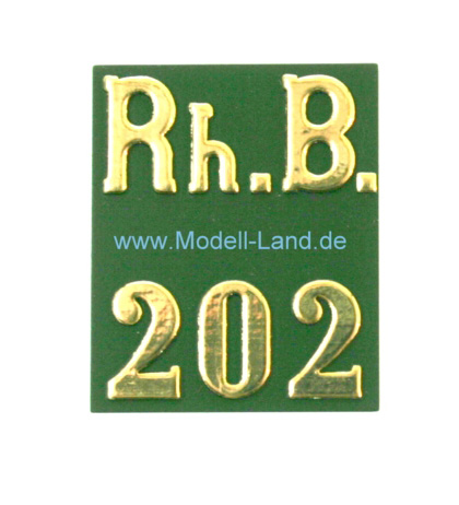 Tafel RhB 202 grün E-Lok Ge 2/4 LGB 23450-M001