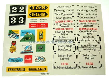 Beschriftungsbogen Personenwagen ÖBB LGB 30620-E177
