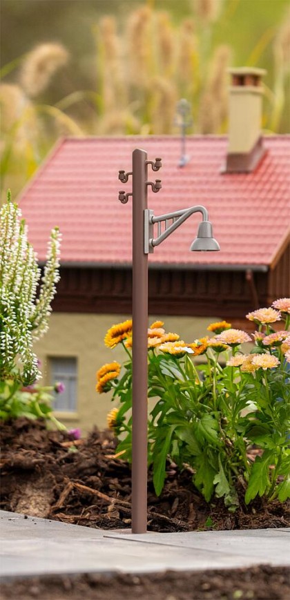 Holzmast mit Auslegerleuchte 2 Stück Pola 333233