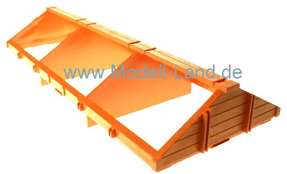 Aufsatz orange Güterwagen Klappdeckel LGB 40110-E417