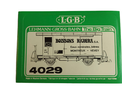 Aufkleber Güterwagen Getränkewagen Boissons Riviera MOB LGB 4029