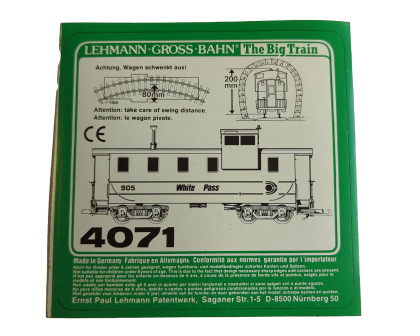 Aufkleber Güterwagen gedeckt White Pass LGB 4071