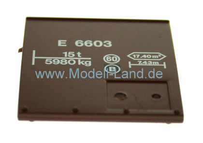 Wagentafel 6603 Güterwagen RhB LGB 40880-E007