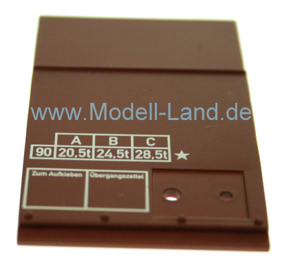 Wagentafel groß Güterwagen RhB LGB 40880-E207