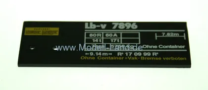 2x Wagenschild 7896 Güterwagen RhB LGB 40890-E029