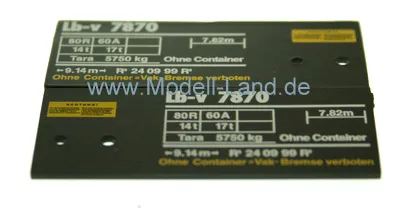 2x Wagenschild 7870 Güterwagen RhB LGB 40890-E229