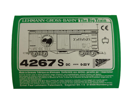 Aufkleber Güterwagen Lake George & Boulder LGB 4267 S