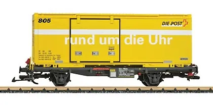 Zweiachsiger Containerwagen Post der RhB LGB 47891