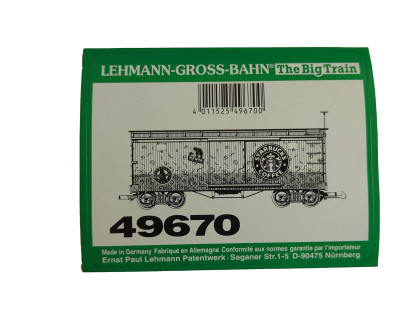 Aufkleber Güterwagen Starbucks Coffee LGB 49670