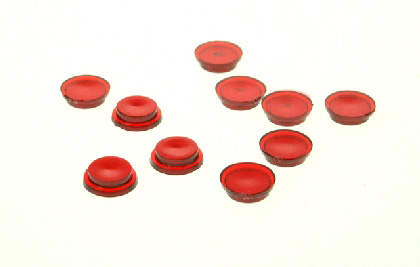 10 Stk. Glas rot Signalflügel amerikan. Flügels. LGB