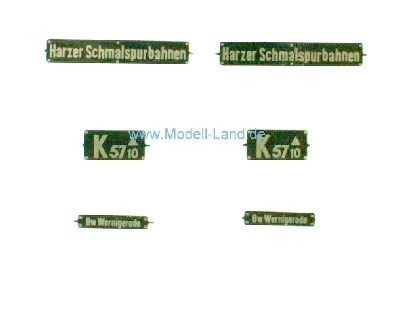 Ätzschilderset 20810 Zubehör Zurüstt. LGB 69812-E199
