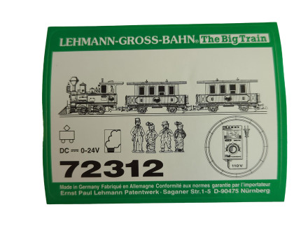 Aufkleber Dampflok Personenzug Lake George & Boulder Starter Set LGB 72312