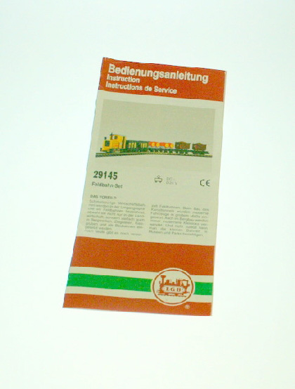 Bedienungsanleitung 29145 Starterset LGB 80002-E002