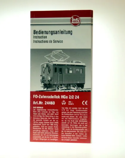 Bedienungsanleitung 24460 E-Lok LGB 80003-E009