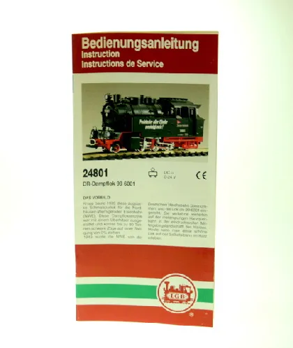 Bedienungsanleitung 24801 Dampflok LGB 80005-E017
