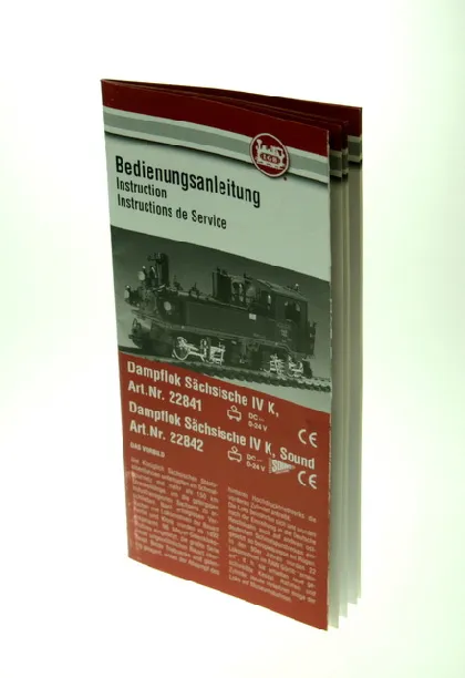 Bedienungsanleitung 22841 Dampflok LGB 80005-E110
