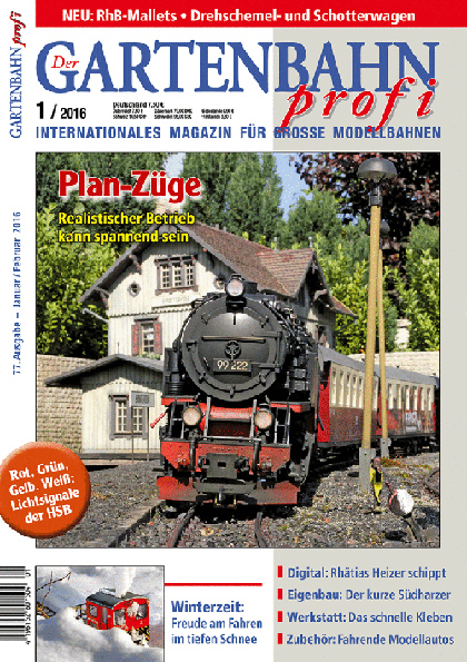 Gartenbahn Profi Ausgabe 1/2016